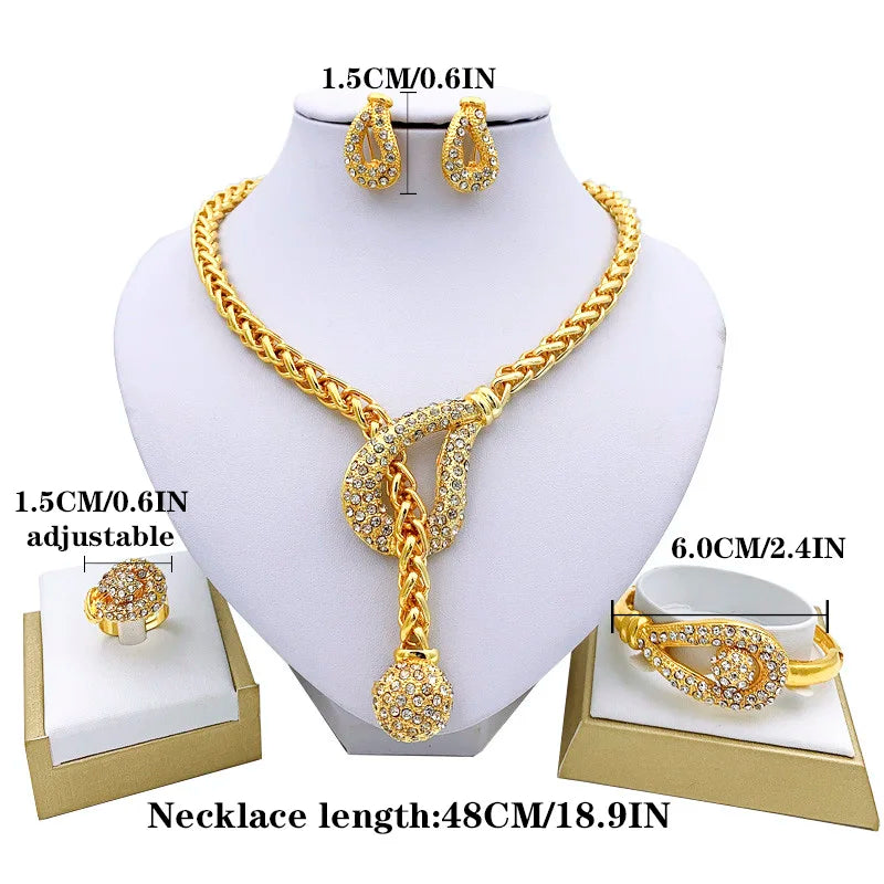 Elegant Golden Glamour: Bridal Ensemble